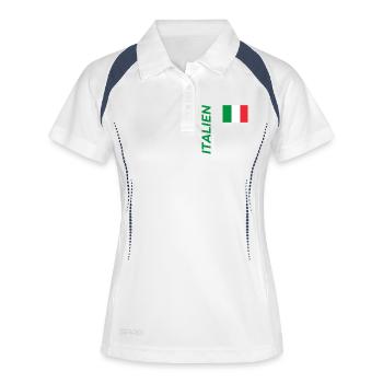 3 Pics - Polo respirant Femme - blanc/marine - Devant