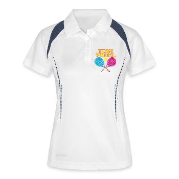 Neon Paddle Team - Frauen Polo atmungsaktiv - Weiß/Navy - Vorne