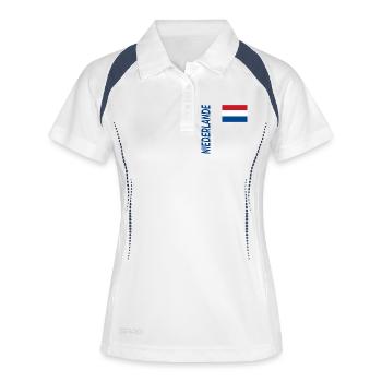 Arnhem - Polo respirant Femme - blanc/marine - Devant