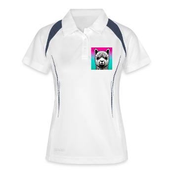 Alpaga - Polo respirant Femme - blanc/marine - Devant