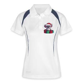 Noël Koala - Polo respirant Femme - blanc/marine - Devant