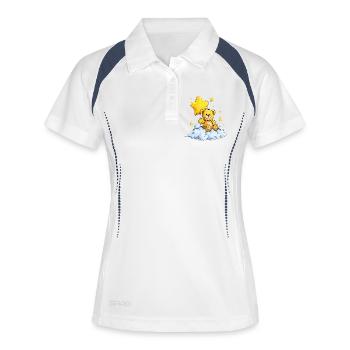 Ours Étoile sur le Nuage – Rêve de câlin - Polo respirant Femme - blanc/marine - Devant