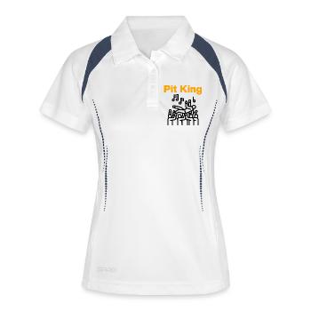 Roi des Fosses, Monarque Mosh ! - Polo respirant Femme - blanc/marine - Devant