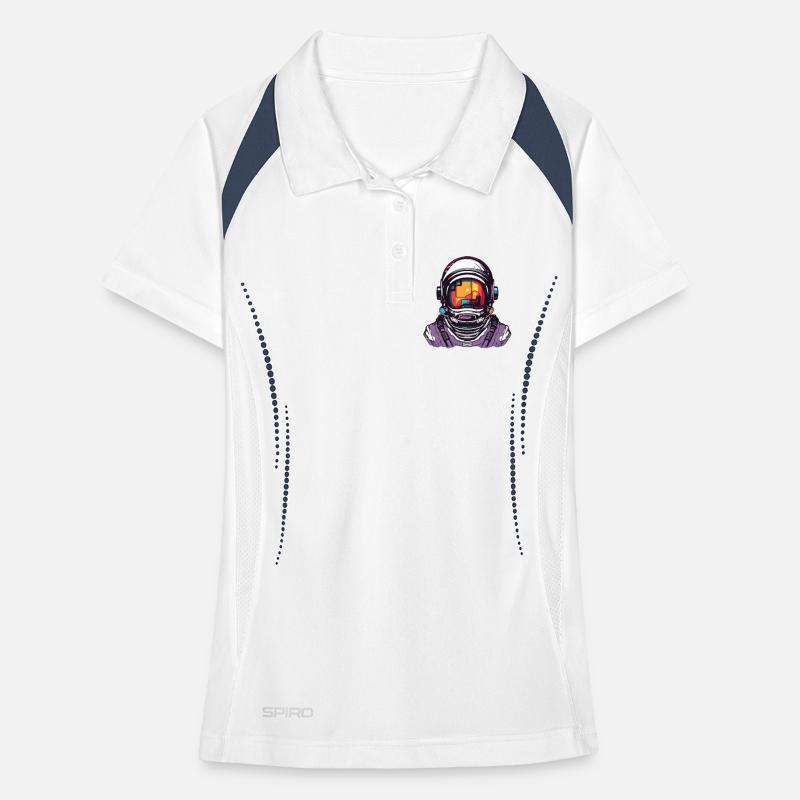 Astronaut Comic Helm Frauen Polo atmungsaktiv