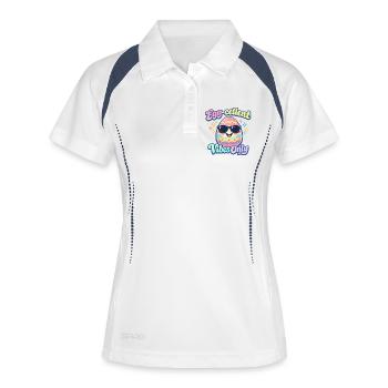 Da Kükst Du Küken Ostern Ostereier Kinder Huhn Kük - Frauen Polo atmungsaktiv - Weiß/Navy - Vorne