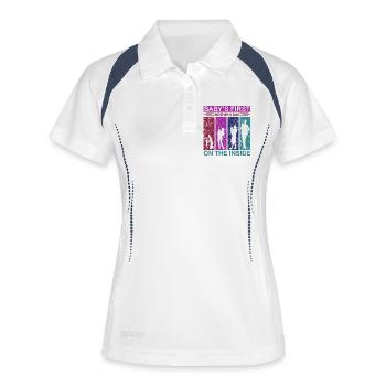 Premier t-shirt de la fête des mères du bébé décorateur d’intérieur - Polo respirant Femme - blanc/marine - Devant