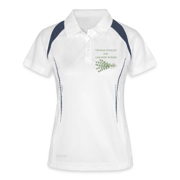Thymian einen Gefallen und lass mich in Ruhe! - Frauen Polo atmungsaktiv - Weiß/Navy - Vorne