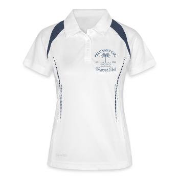 Pregnancy announcement summer 2026 - Women's Polo breathable - white/navy - Front
