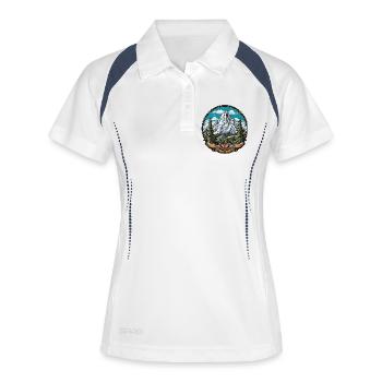 Summit dream in the forest panorama - Women's Polo breathable - white/navy - Front