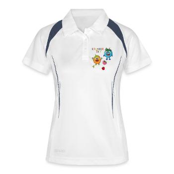 L’heure des fraises - Polo respirant Femme - blanc/marine - Devant
