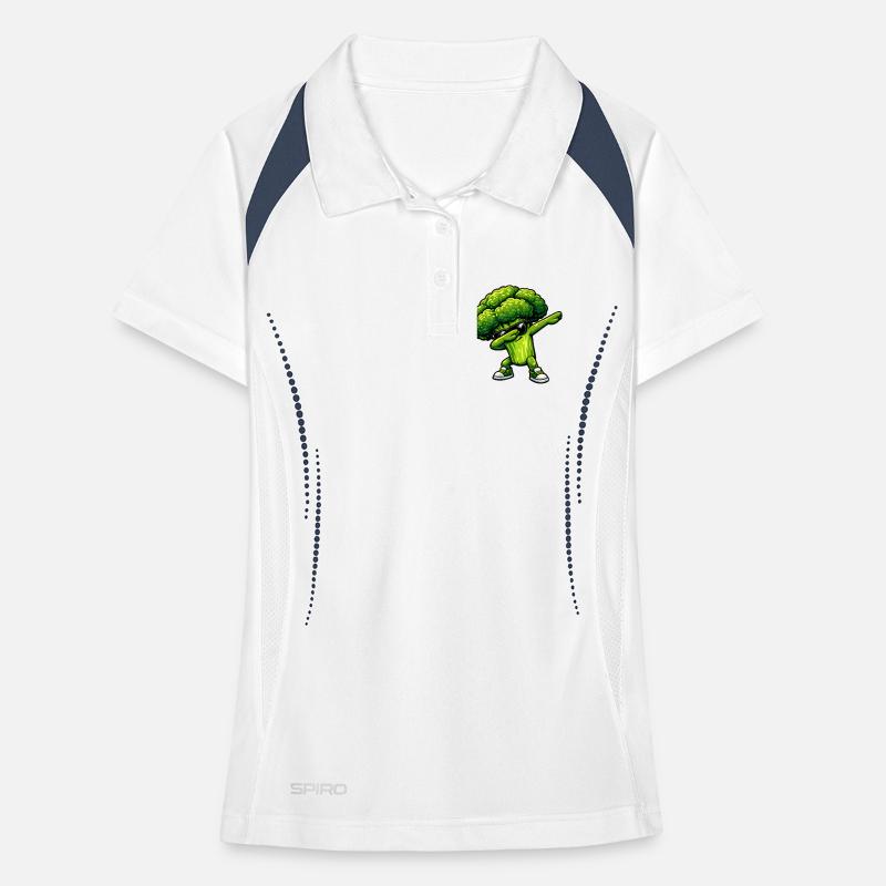 Dabbing Broccoli Women's Polo breathable