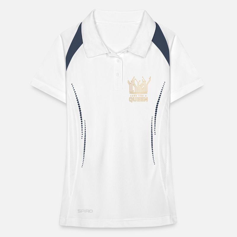 Code Like a Queen Women's Polo breathable