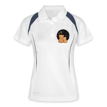 Two cuddly bears under a starry sky animal motif - Women's Polo breathable - white/navy - Front
