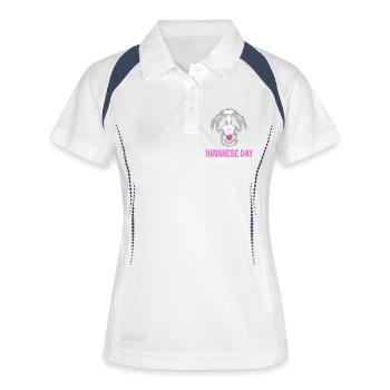 Havanese dog - Women's Polo breathable - white/navy - Front