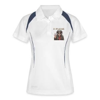 Moi dans 40 ans - Polo respirant Femme - blanc/marine - Devant