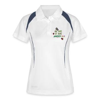 We are in the garden - Women's Polo breathable - white/navy - Front