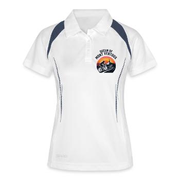 Queen of Mont Ventoux Retro Shirt - Women's Polo breathable - white/navy - Front