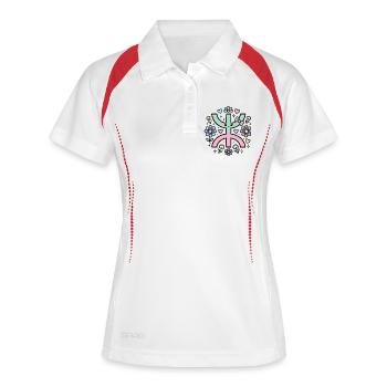 Z Imazighen Pour Enfants (Filles) - Polo respirant Femme - blanc/marine - Devant