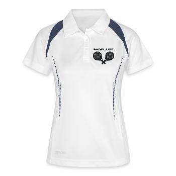 Padel Life - Women's Polo breathable - white/navy - Front
