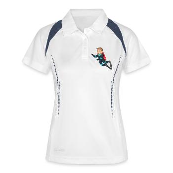 Diving - Women's Polo breathable - white/navy - Front