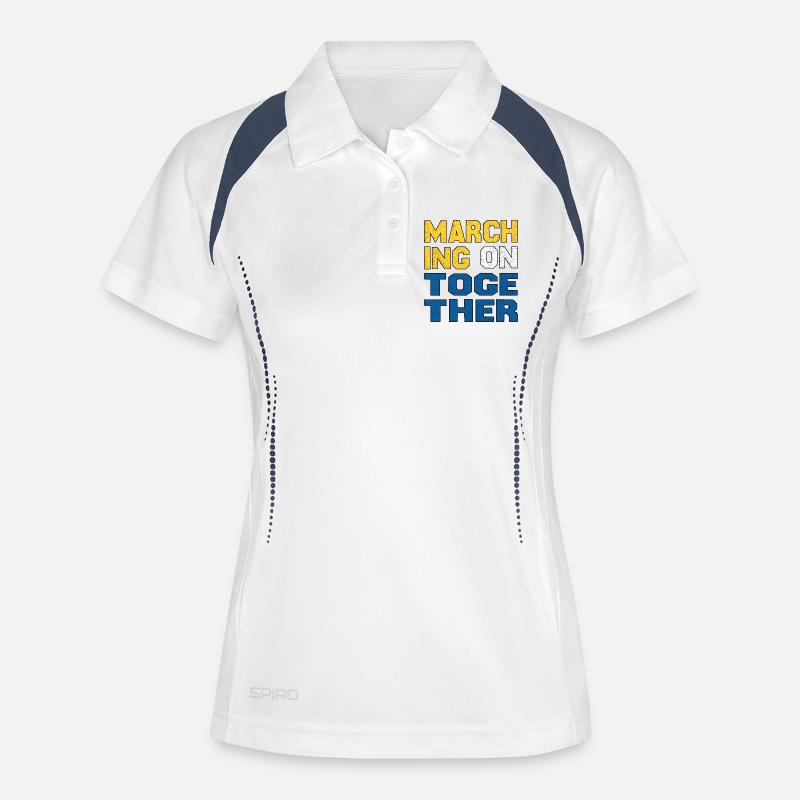 Marching on Together - Women's Polo breathable - white/navy