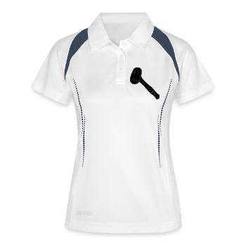 Vorschlaghammer - Frauen Polo atmungsaktiv - Weiß/Navy - Vorne