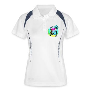Once horizon and back Surfer Palme - Women's Polo breathable - white/navy - Front