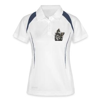 Berger australien - Polo respirant Femme - blanc/marine - Devant
