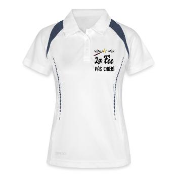 La fée pas chier! - Polo respirant Femme - blanc/marine - Devant