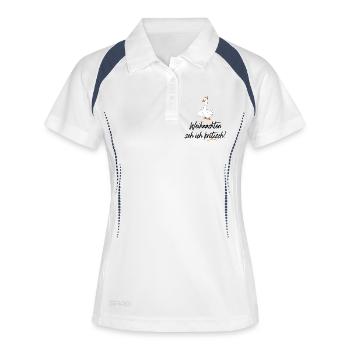 Lustige vegetarische Sprüche zu Weihnachten - Frauen Polo atmungsaktiv - Weiß/Navy - Vorne
