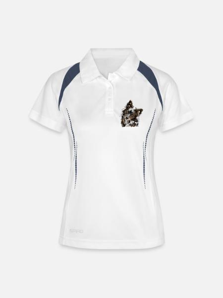 Australian Shepherd - Women's Polo breathable - white/navy