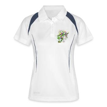 Soccer - Play soccer - Soccer players - Women's Polo breathable - white/navy - Front