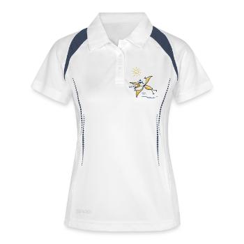 Moin, maritime, holiday - Women's Polo breathable - white/navy - Front