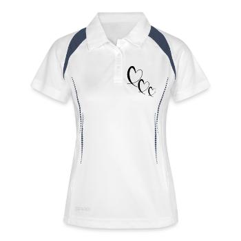 CHRISTMAS. YEAR. ANNIVERSARY. RETIREMENT. DAD. MAMAM. - Women's Polo breathable - white/navy - Front