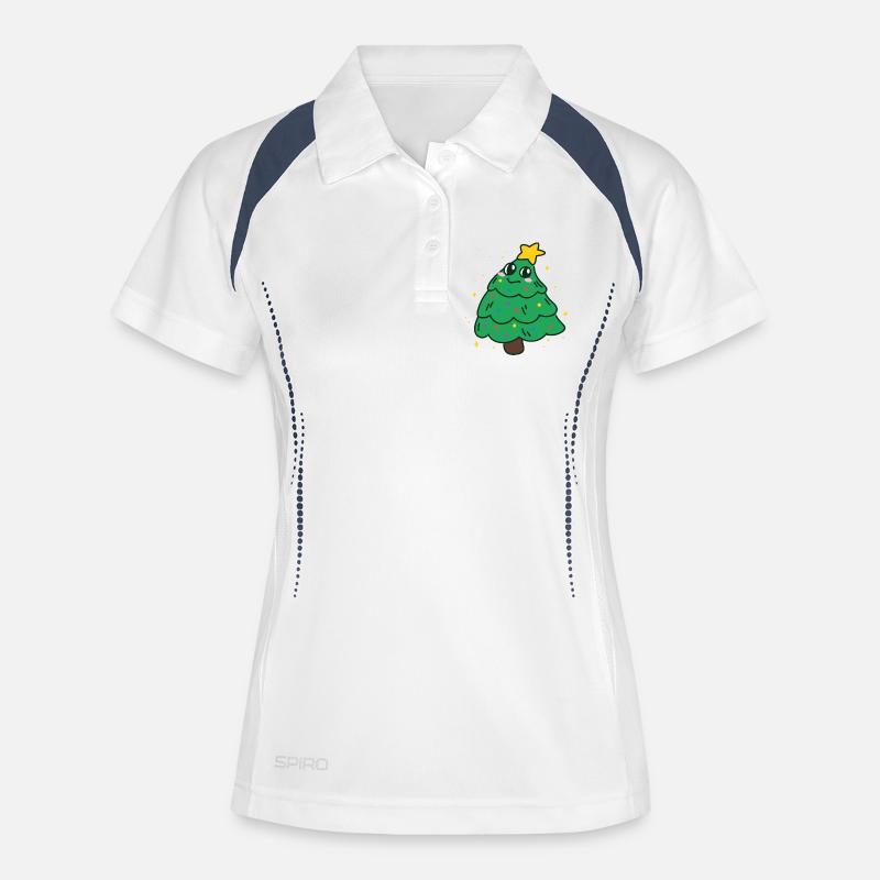 Christmas Tree - Women's Polo breathable - white/navy