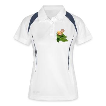 Calla Lily Flowers in Green - Women's Polo breathable - white/navy - Front