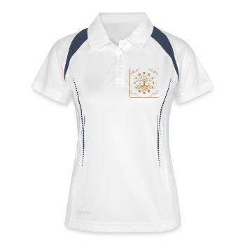 Majestic golden Tree of Life - Women's Polo breathable - white/navy - Front