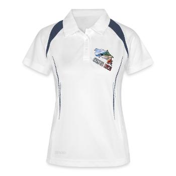 Carte à l’aquarelle Costa Rica - Polo respirant Femme - blanc/marine - Devant