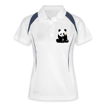 Panda - Polo respirant Femme - blanc/marine - Devant