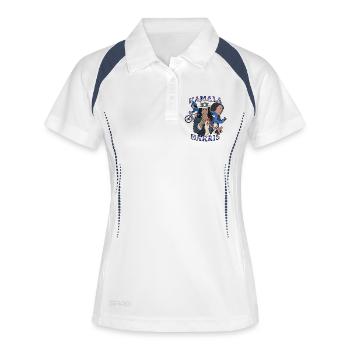Kamala Harris Élection du style rap bootleg - Polo respirant Femme - blanc/marine - Devant