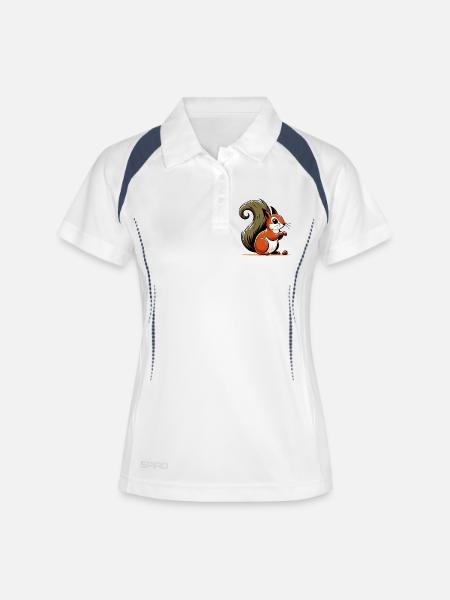 Squirrel - Women's Polo breathable - white/navy