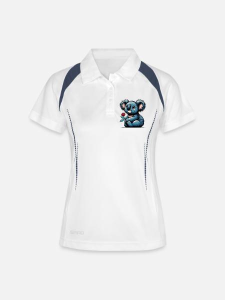 Koala - Polo respirant Femme - blanc/marine