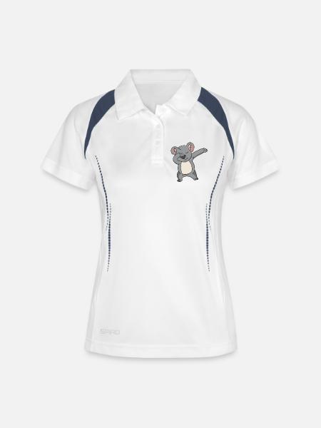 Dabbing Koala - Women's Polo breathable - white/navy