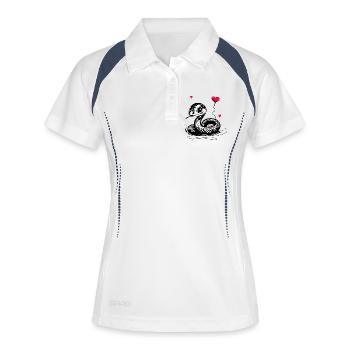 Snake with Heart Balloon - Heartful Creatures - Women's Polo breathable - white/navy - Front