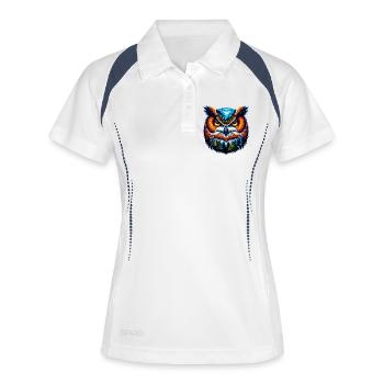Owl - Women's Polo breathable - white/navy - Front