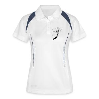 Koala - Graphic in black and white - Women's Polo breathable - white/navy - Front