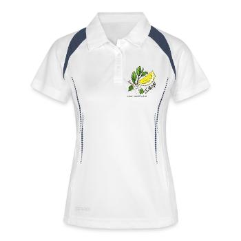 Citron - Polo respirant Femme - blanc/marine - Devant