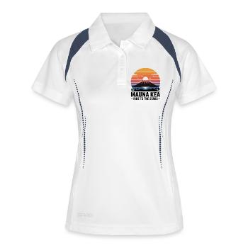 Mauna Kea Ride to the Stars Cyclisme Art - Polo respirant Femme - blanc/marine - Devant