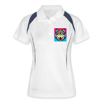Wolf - Women's Polo breathable - white/navy - Front
