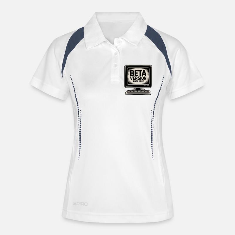 Retro Computer Beta Version Design - Women's Polo breathable - white/navy
